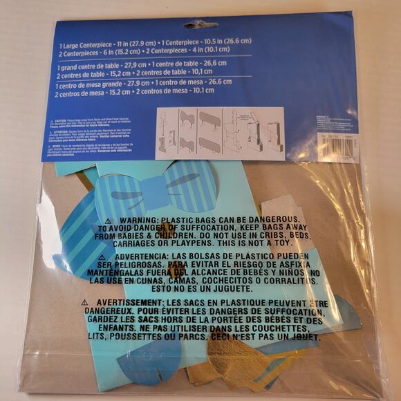 Blue 1st Birthday Party Kit - Backdrop, Table Decorations, 100 Balloons Set - Picture 4 of 16